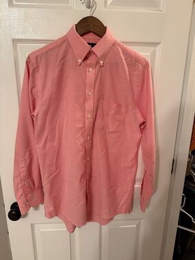 Stafford Coral Pink Button-Down Dress Shirt